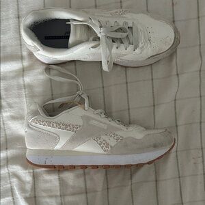 Reebok Women's Cream and Gray Sneakers